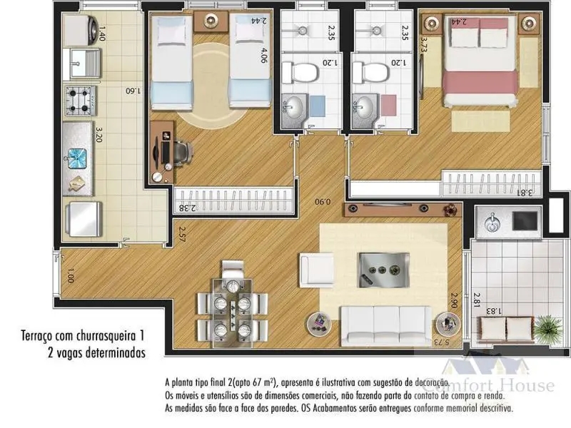 Apartamento, 2 quartos, 68 m² - Foto 11