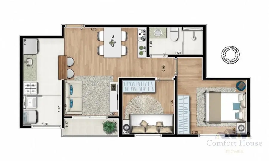 Apartamento, 2 quartos, 50 m² - Foto 15