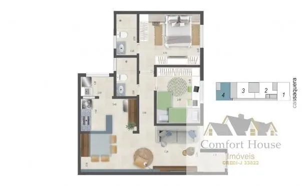 Apartamento, 2 quartos, 65 m² - Foto 2