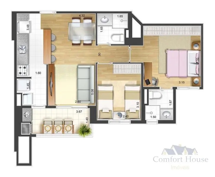 Apartamento, 2 quartos, 58 m² - Foto 21