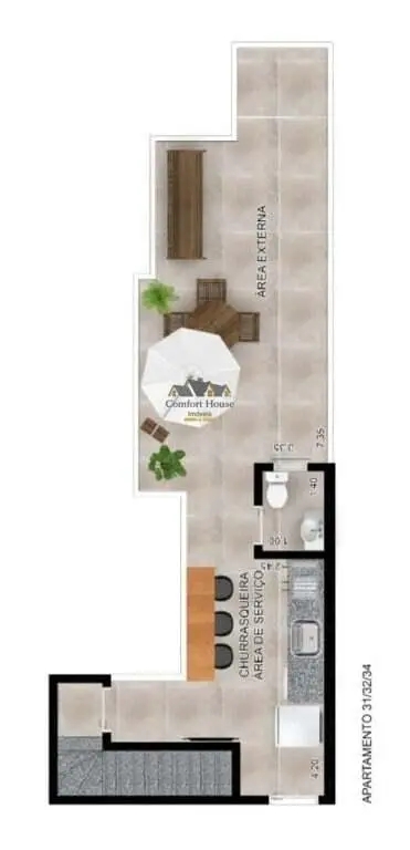 Cobertura, 2 quartos, 91 m² - Foto 1