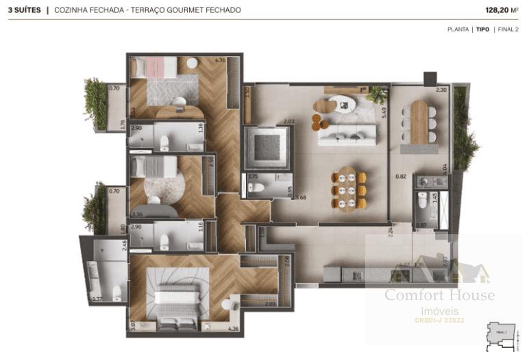 Apartamento, 3 quartos, 128 m² - Foto 44