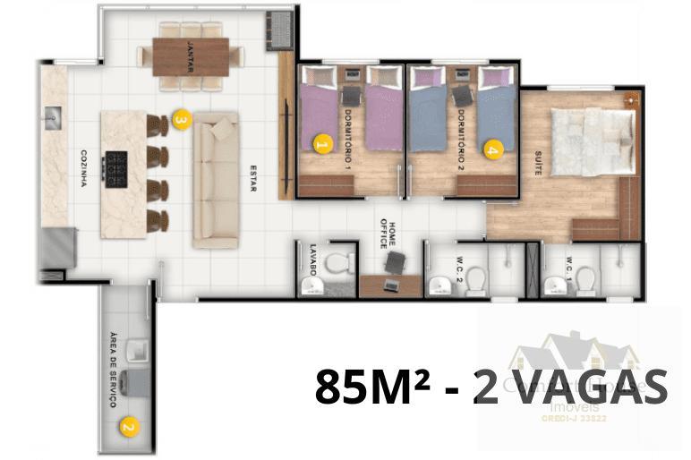 Apartamento, 3 quartos, 87 m² - Foto 13