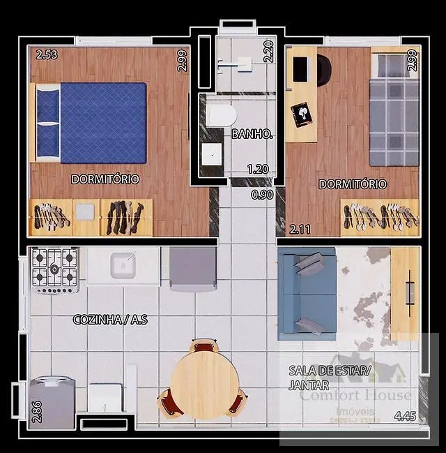 Apartamento, 2 quartos, 40 m² - Foto 14