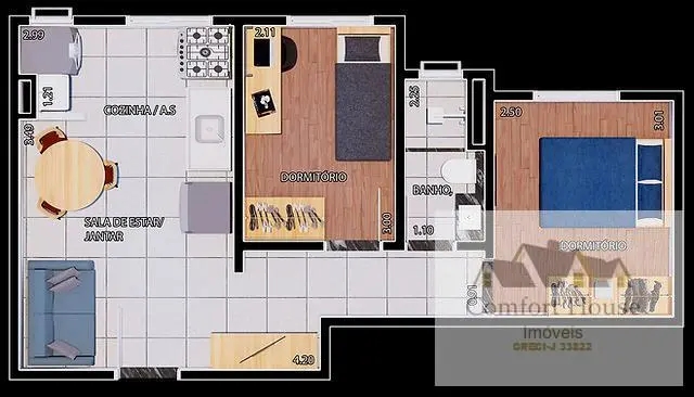 Apartamento, 2 quartos, 40 m² - Foto 10
