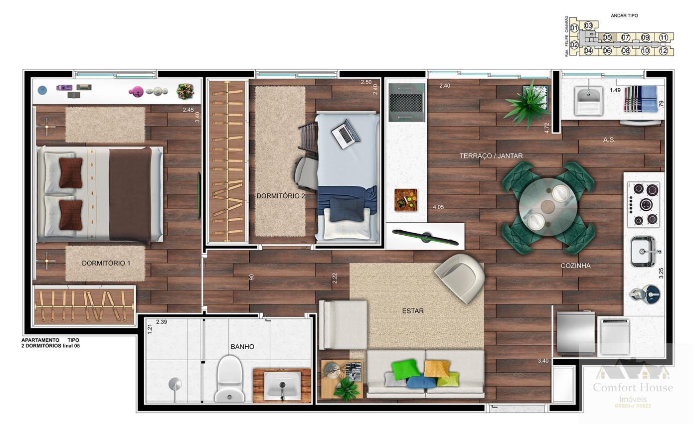 Apartamento, 2 quartos, 43 m² - Foto 25