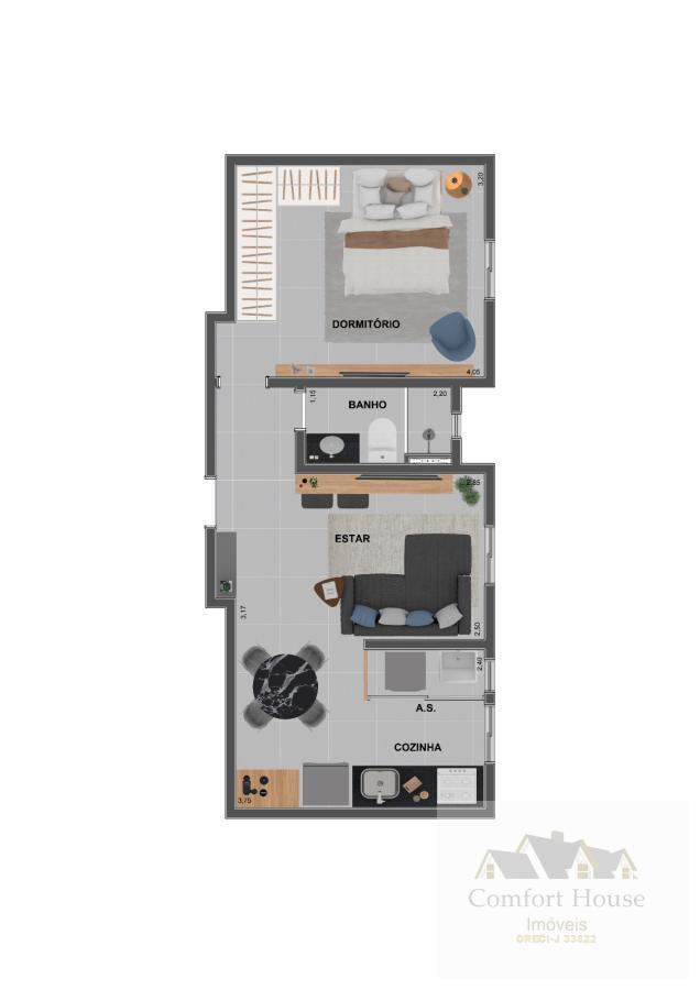 Apartamento, 1 quarto, 37 m² - Foto 7