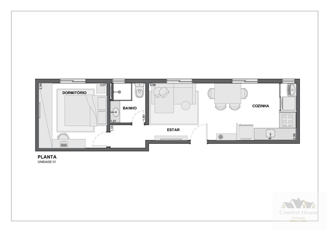 Apartamento, 1 quarto, 37 m² - Foto 3