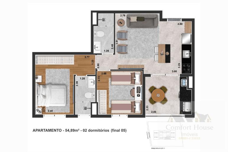 Apartamento, 2 quartos, 55 m² - Foto 34