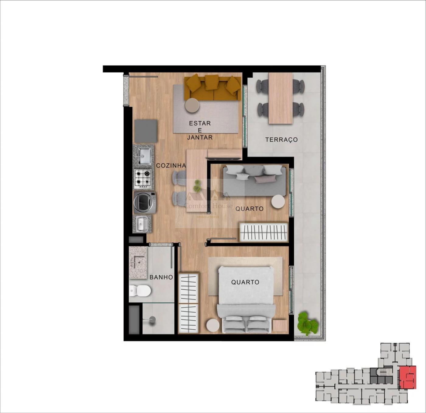 Apartamento, 2 quartos, 38 m² - Foto 21