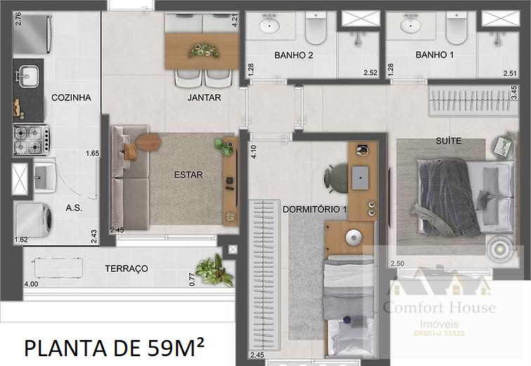 Apartamento, 2 quartos, 59 m² - Foto 40