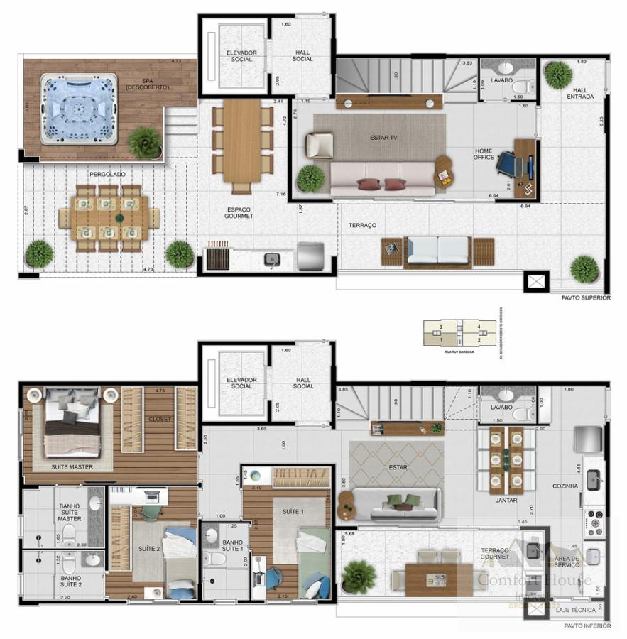 Cobertura, 3 quartos, 192 m² - Foto 19