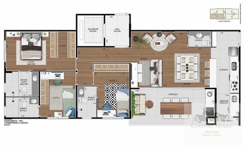 Cobertura, 3 quartos, 192 m² - Foto 18