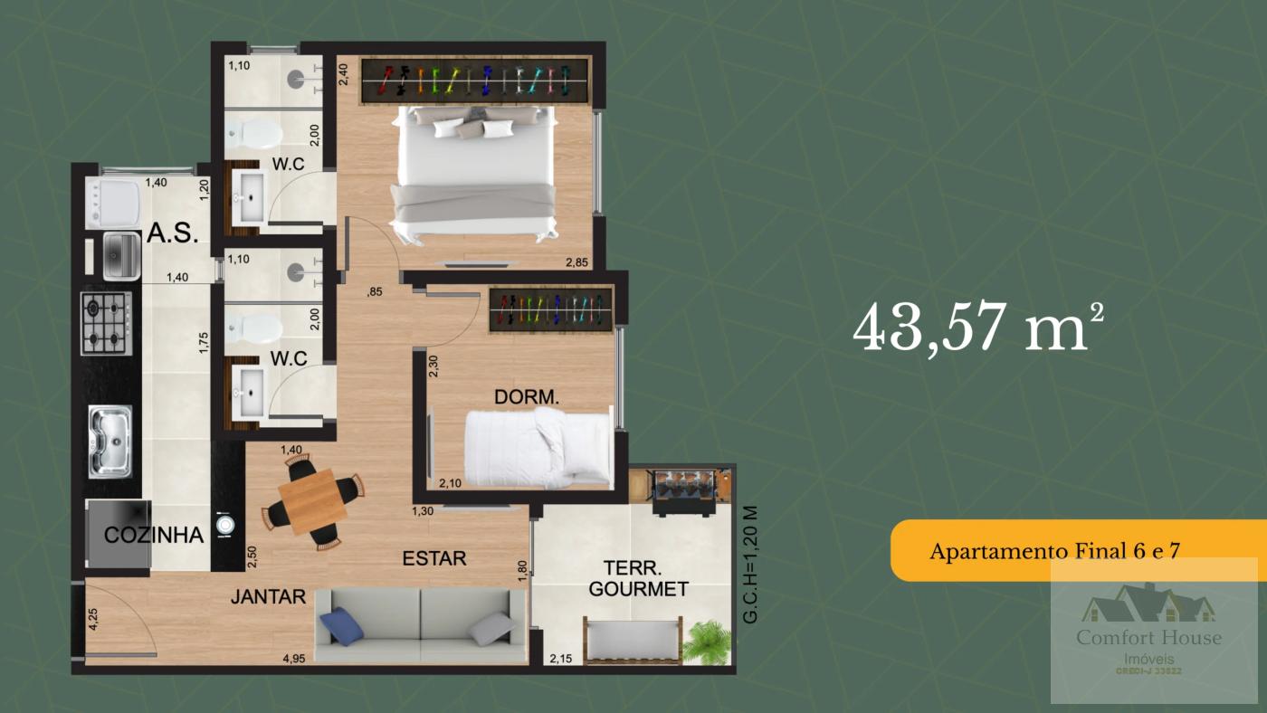 Apartamento, 2 quartos, 44 m² - Foto 16