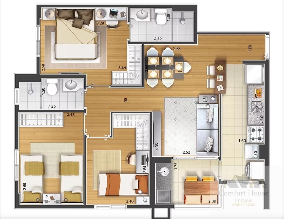 Apartamento, 3 quartos, 71 m² - Foto 28