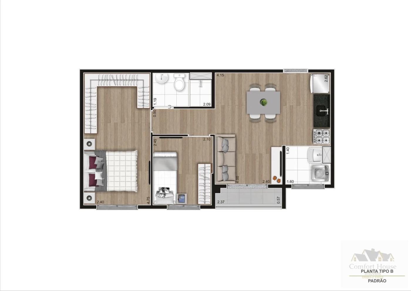 Apartamento, 2 quartos, 44 m² - Foto 22