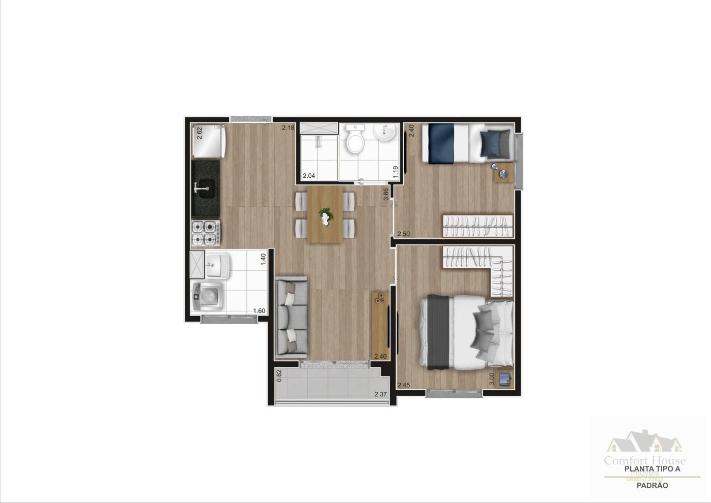 Apartamento, 2 quartos, 38 m² - Foto 21