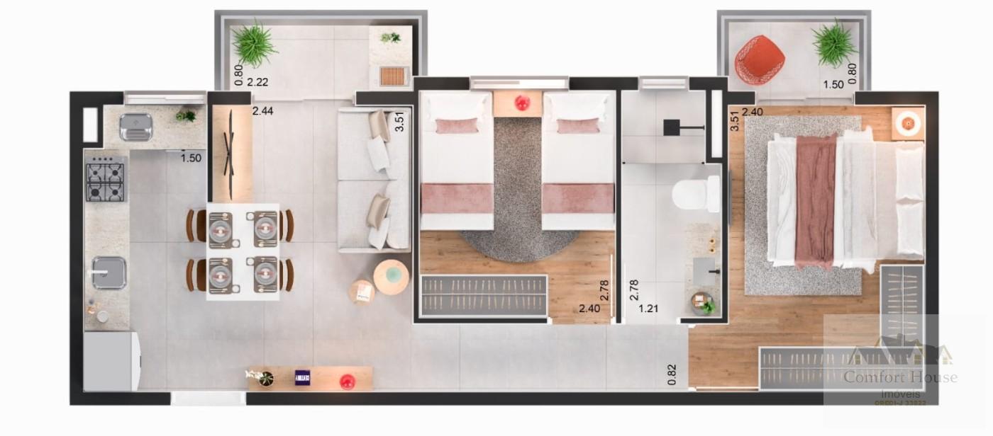 Casa, 2 quartos, 46 m² - Foto 7