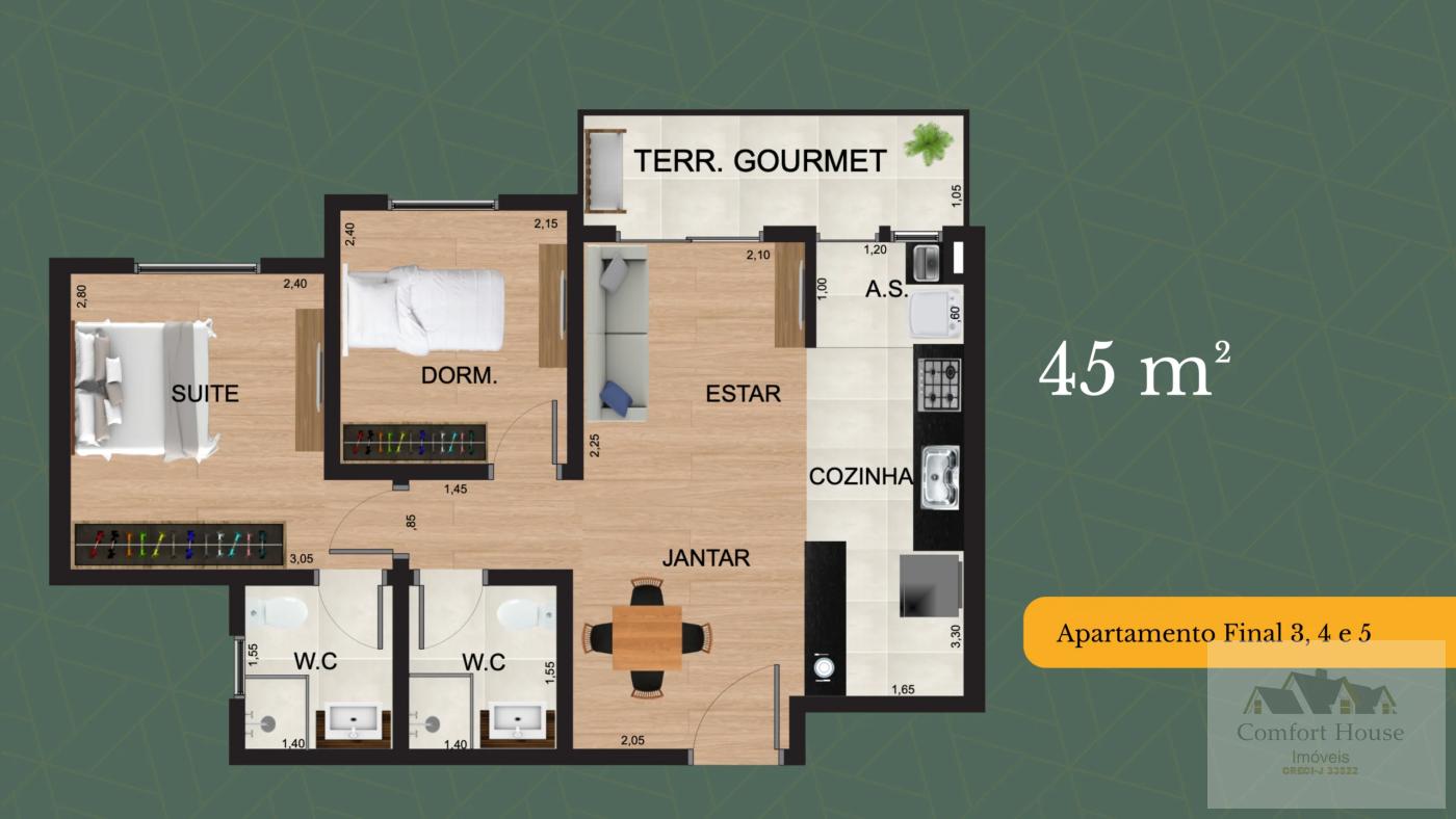 Apartamento, 1 quarto, 36 m² - Foto 19