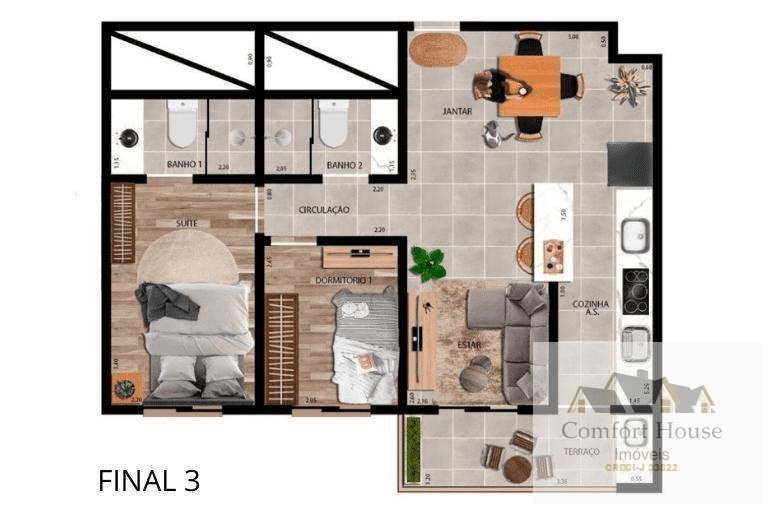 Casa, 2 quartos, 52 m² - Foto 36