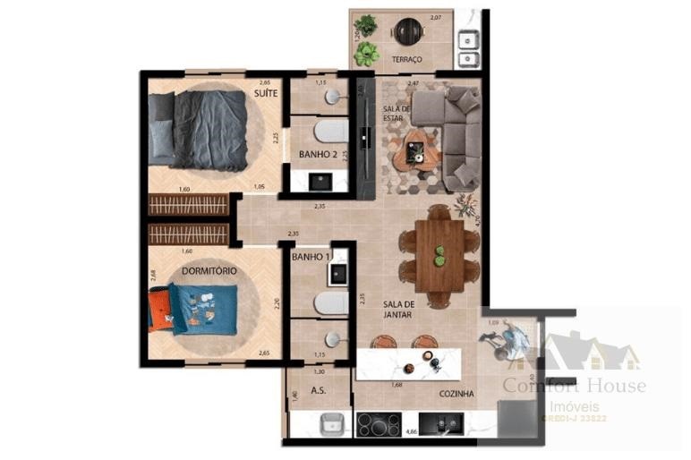 Casa, 2 quartos, 52 m² - Foto 37